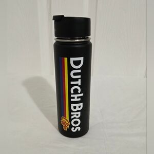 Dutch Bros 20oz Hot Drink Tumbler Stainless Steel Black Multi-Color Decal